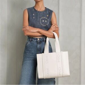 Chloe Woody Medium Leather Tote